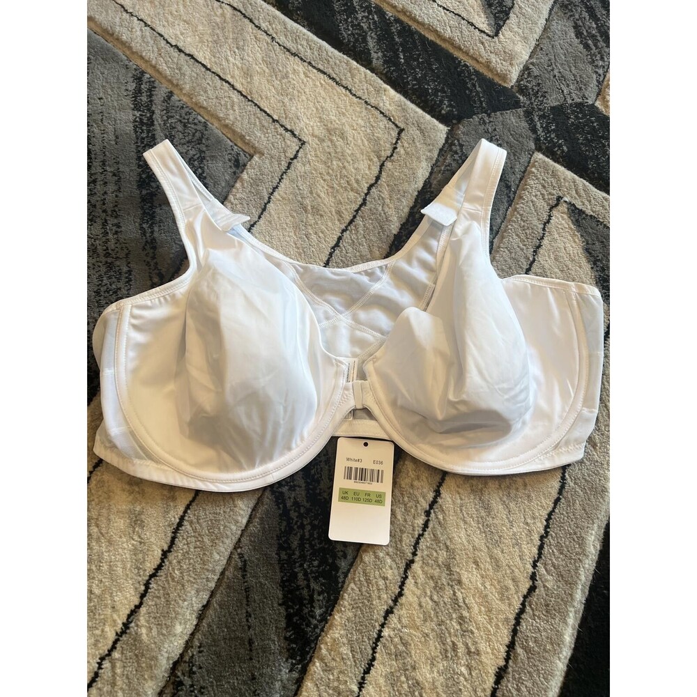Meleneca White Full Coverage Bra Size 48D